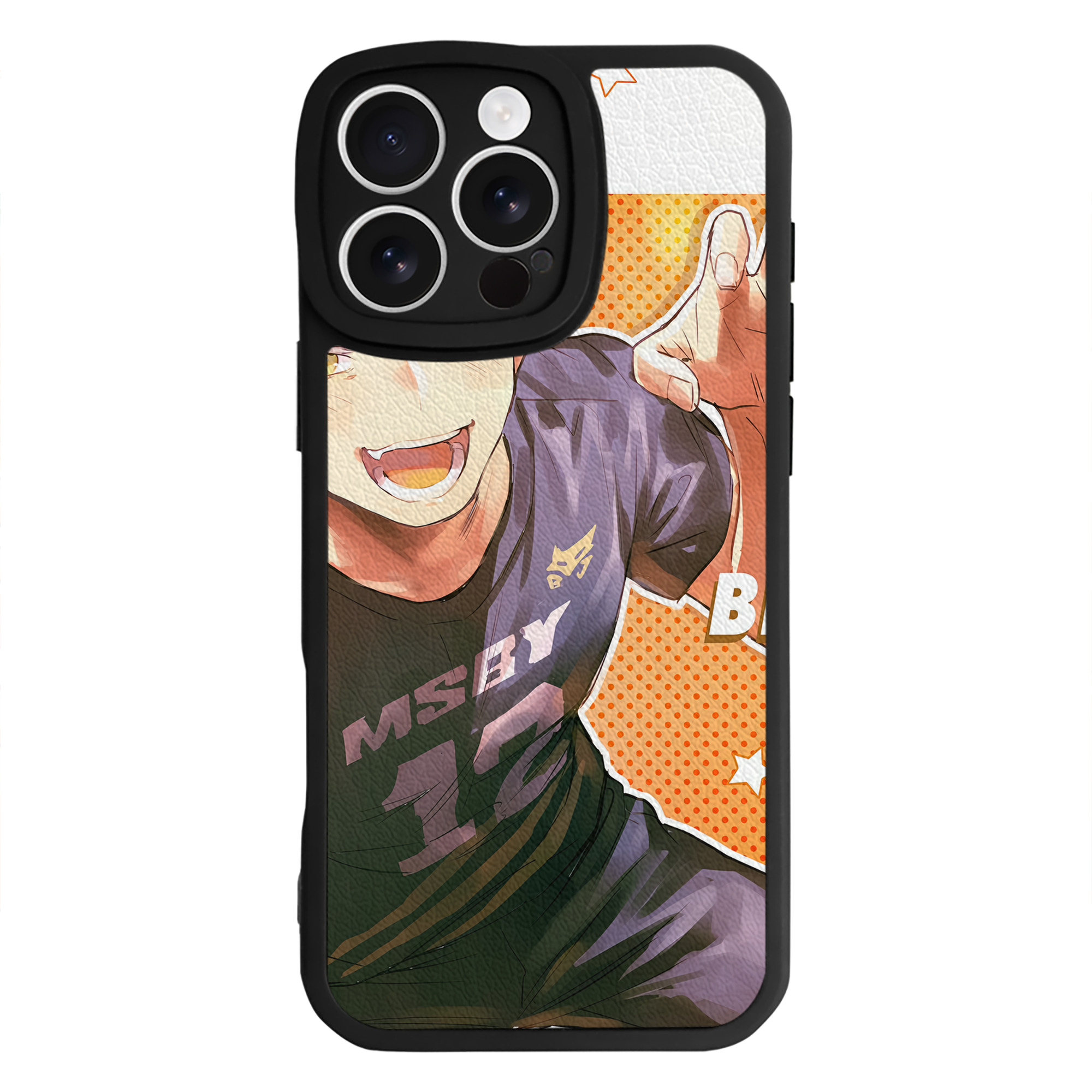 （画像用） ハイキュー!! Haikyu!! 【iPhone 16シリーズ対応】シリコンスマホケース（レザー調） 材質：シリコン